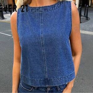 Forever 21 Women's Blue Flare Top